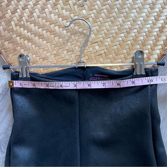 Commando‎ black faux leather suede leggings super high rise tummy control size S - Picture 5 of 7